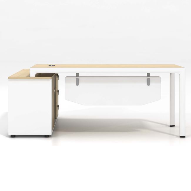 Бюро 160х160 – цвят бял-бук