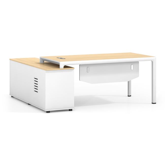 Бюро 160х160 – цвят бял-бук