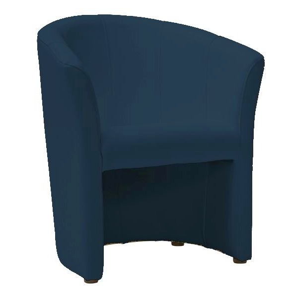 Кожено кресло - тъмно синьо