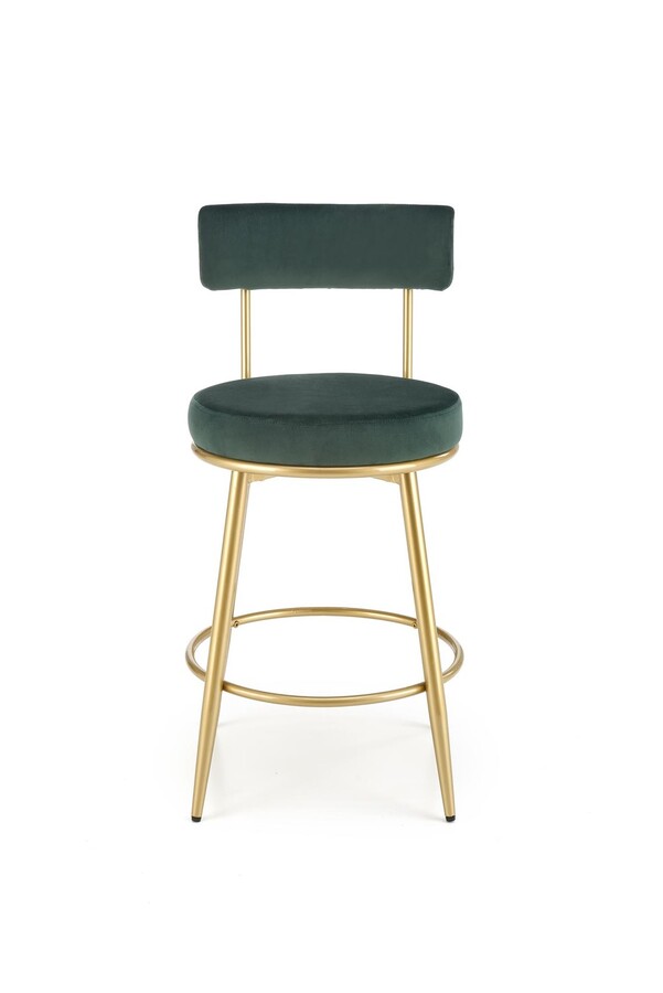 Бар стол – тъмно зелено/златно