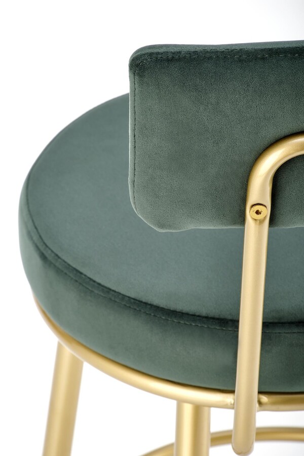 Бар стол – тъмно зелено/златно