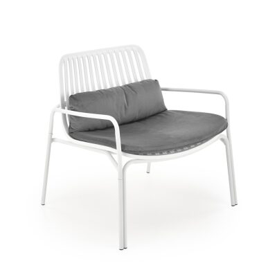 Градинско кресло - бяло/сиво