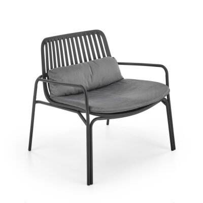 Градинско кресло  - черно/сиво