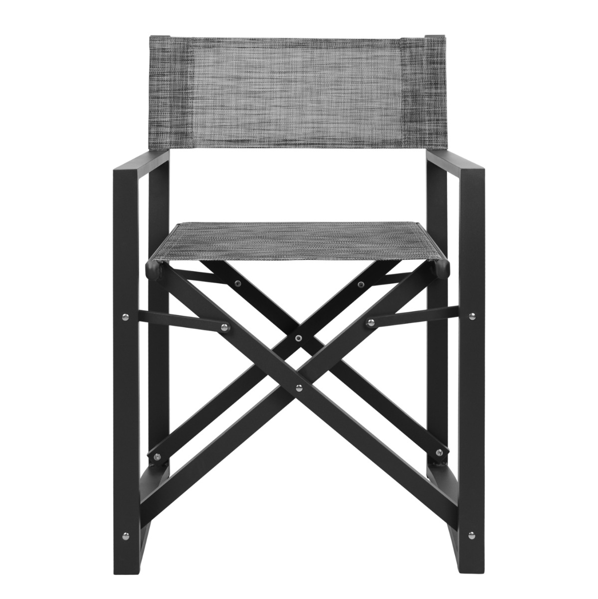 Алуминиев режисьорски стол  цвят черен-сив