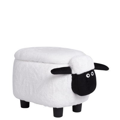 Детска табуретка с ракла – бяла овца