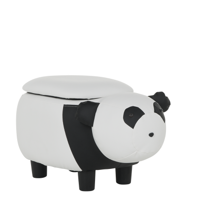 Детска табуретка с ракла панда – бял-черен