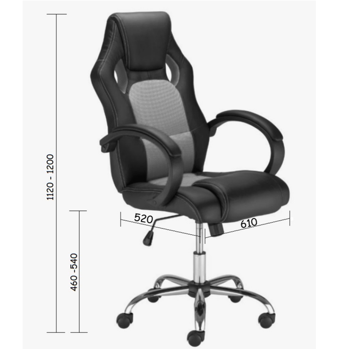 Геймърски стол – зелен/многоцветен