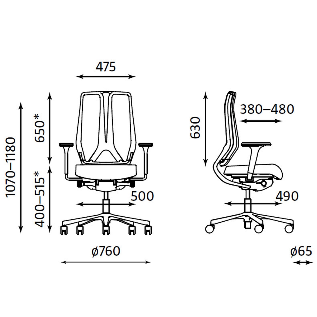 Офис Стол – зелен/многоцветен