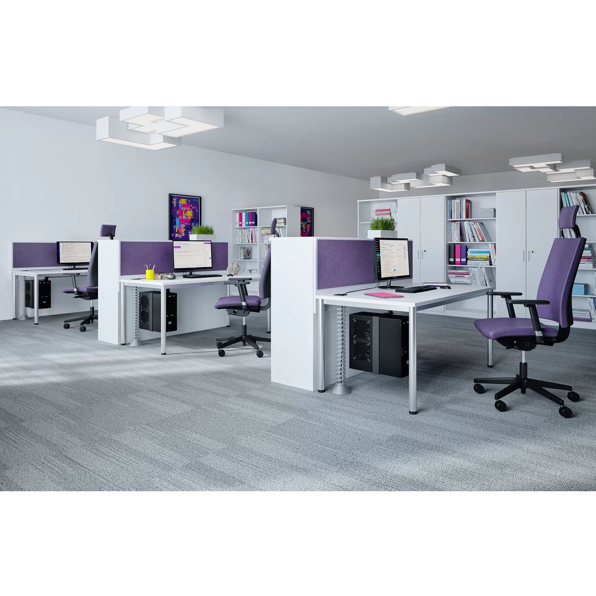 Бюро - Easy Space офис бюро с кръгъл крак ф50 600 мм. Бюро – /