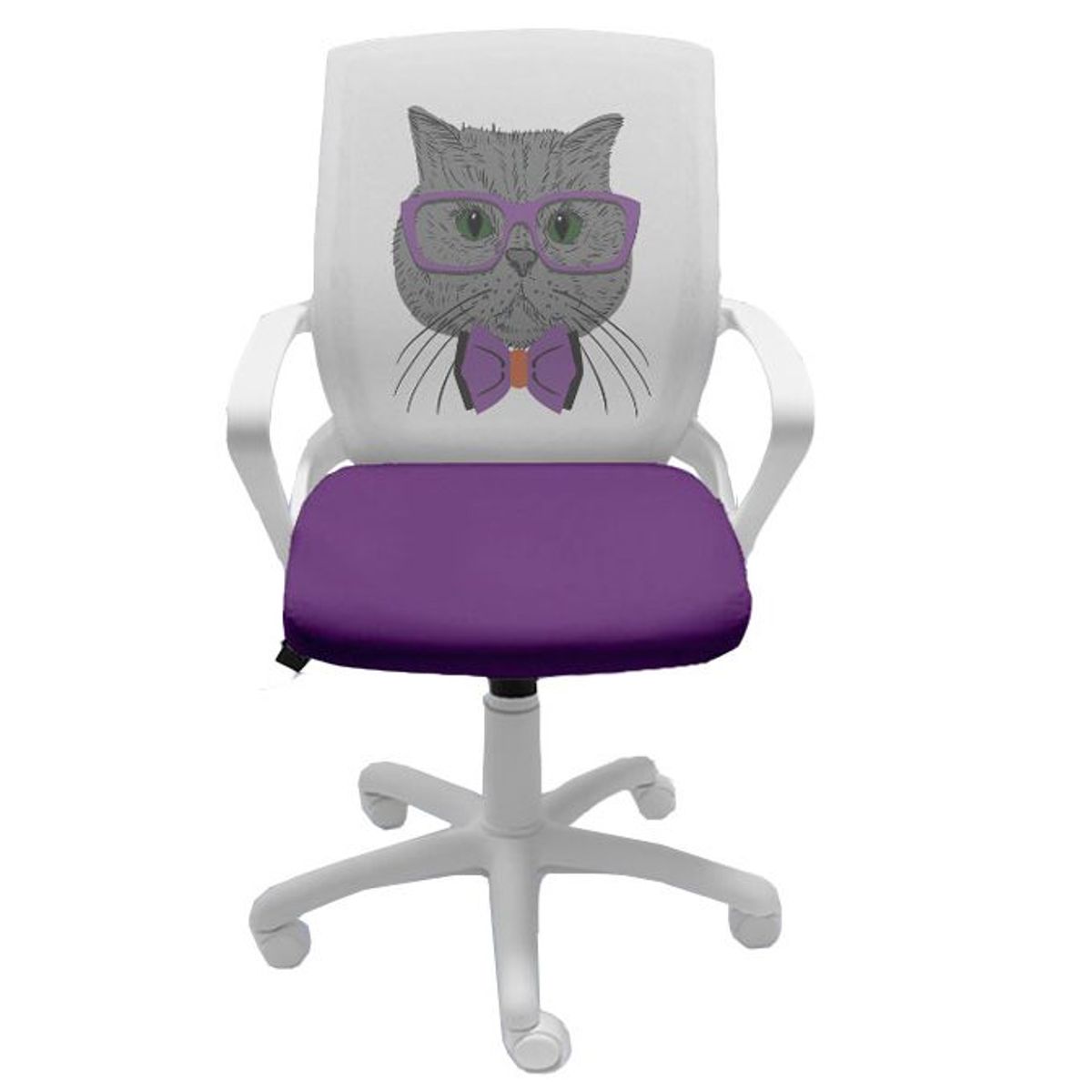 Детски стол - Fly White Purple Cat Детски стол – многоцветен/