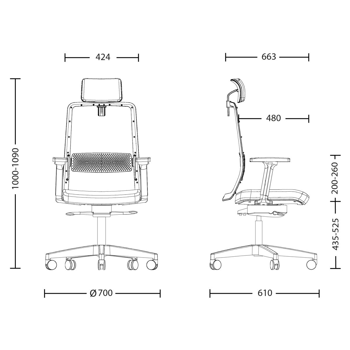 Офис Стол – зелен/бял