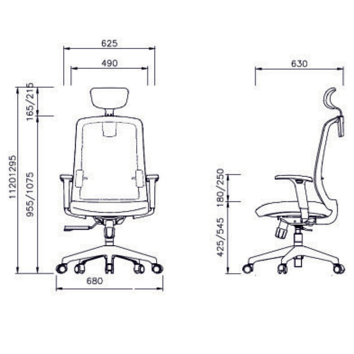 Офис Стол – черен/бял