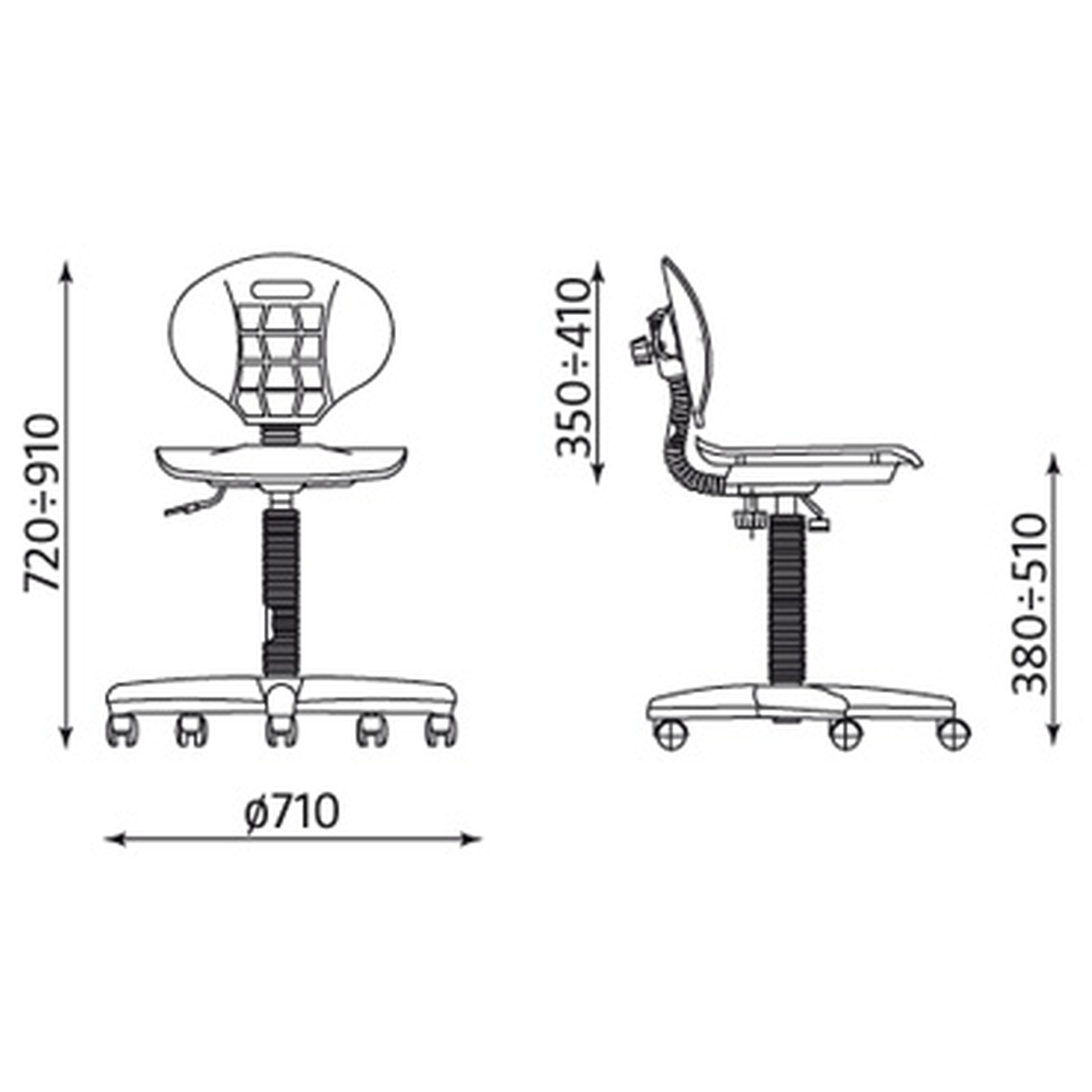 Работен стол – черен/