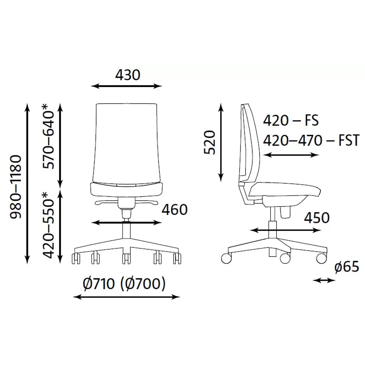 Офис Стол – черен/многоцветен