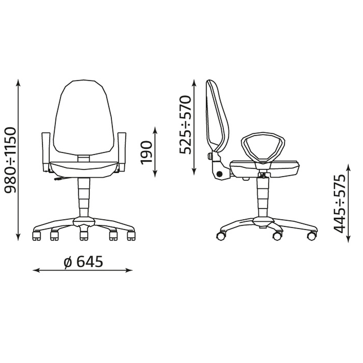 Работен стол – черен/