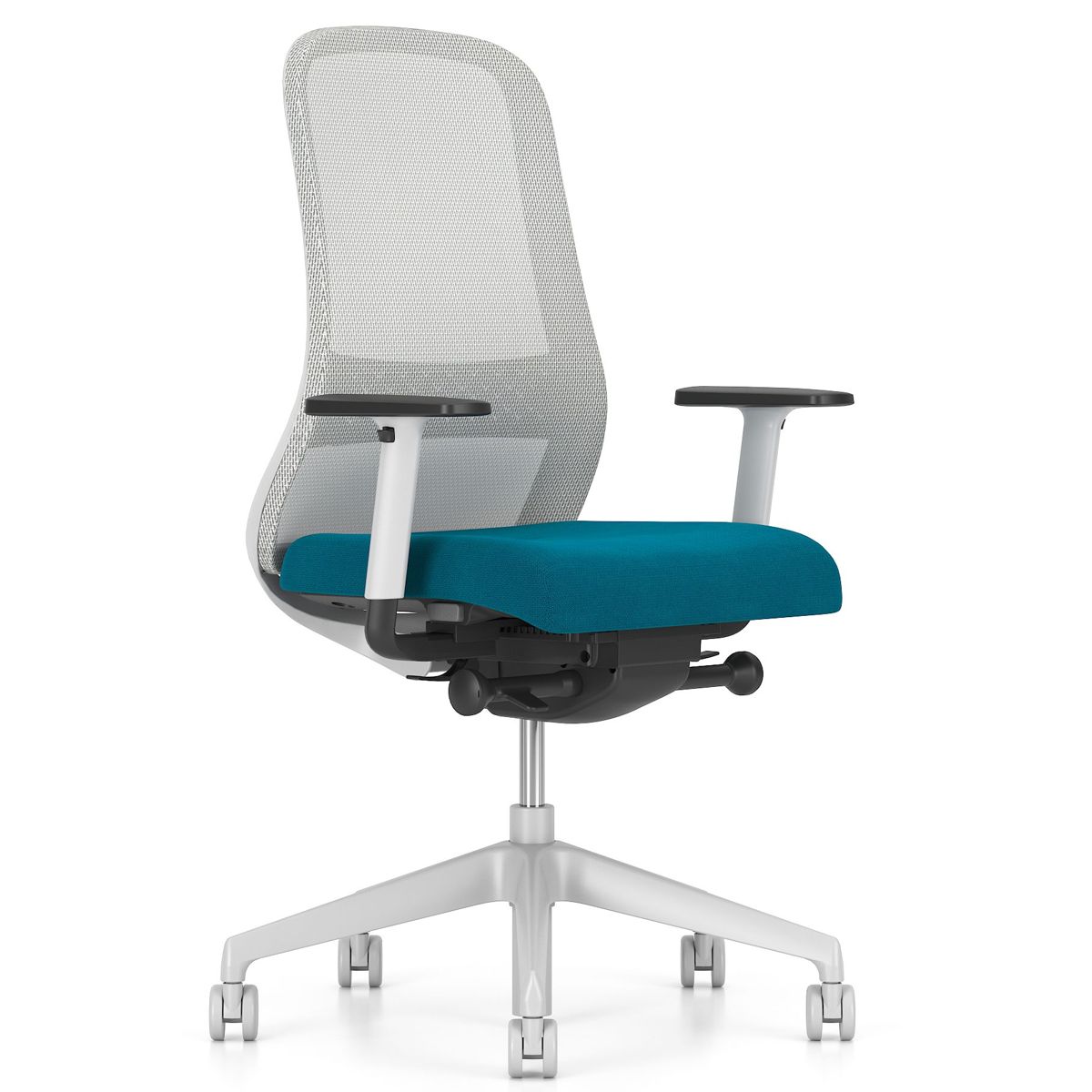 Офис Стол   – сив/розов