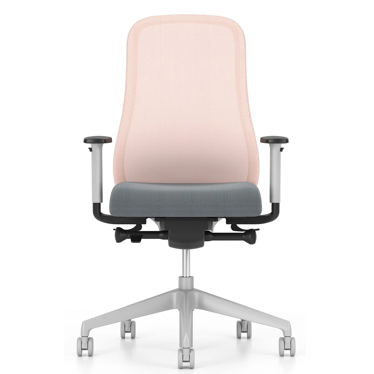 Офис Стол   – сив/розов