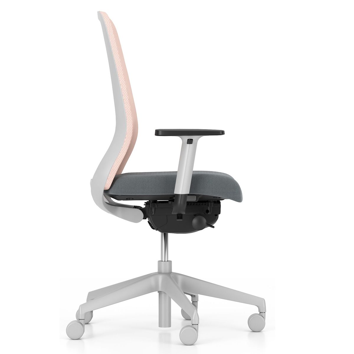 Офис Стол   – сив/розов