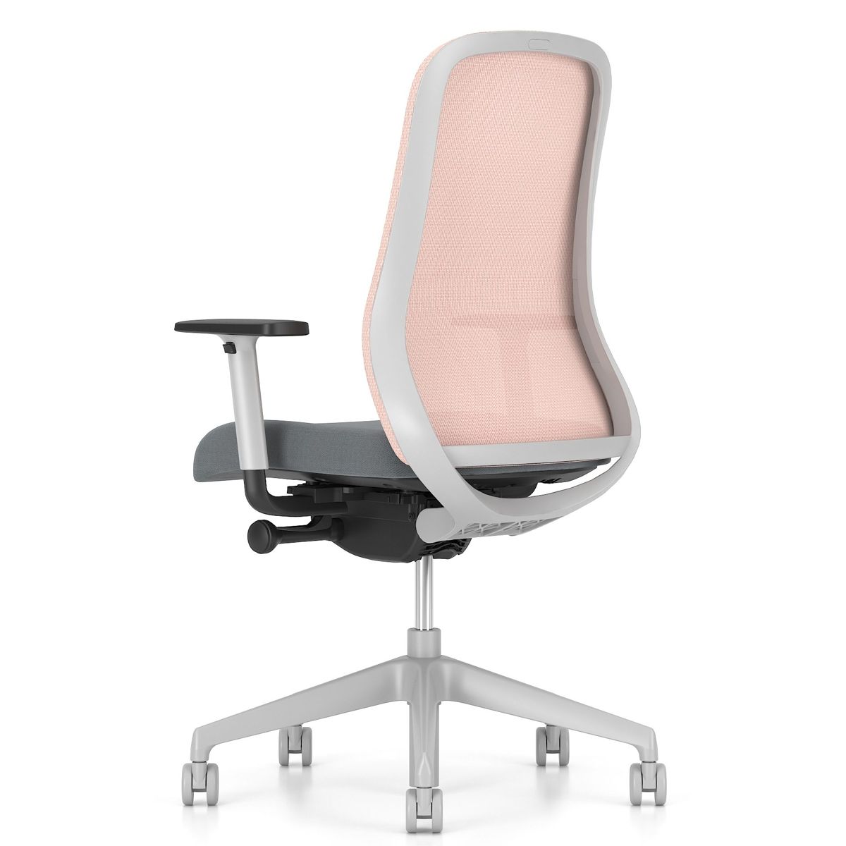 Офис Стол   – сив/розов