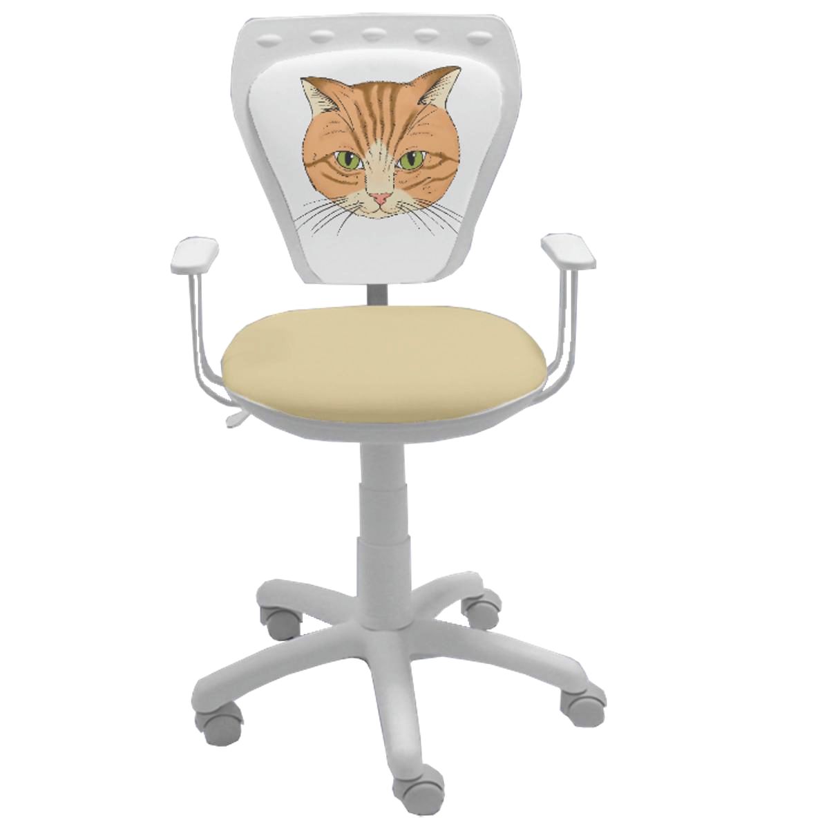 Офис Стол - Ministyle White Kitten Офис Стол – крем/бял