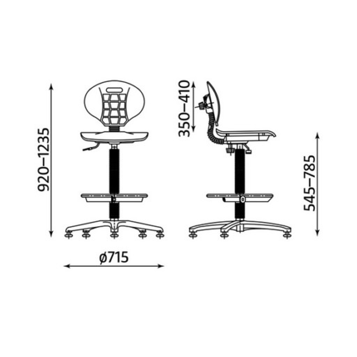 Работен стол – черен/