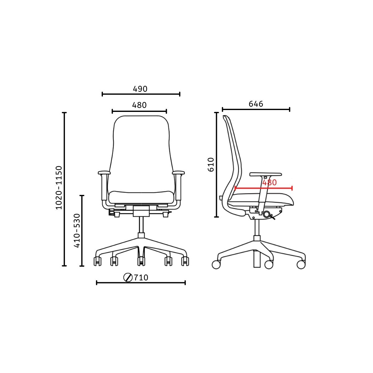 Офис Стол – черен/
