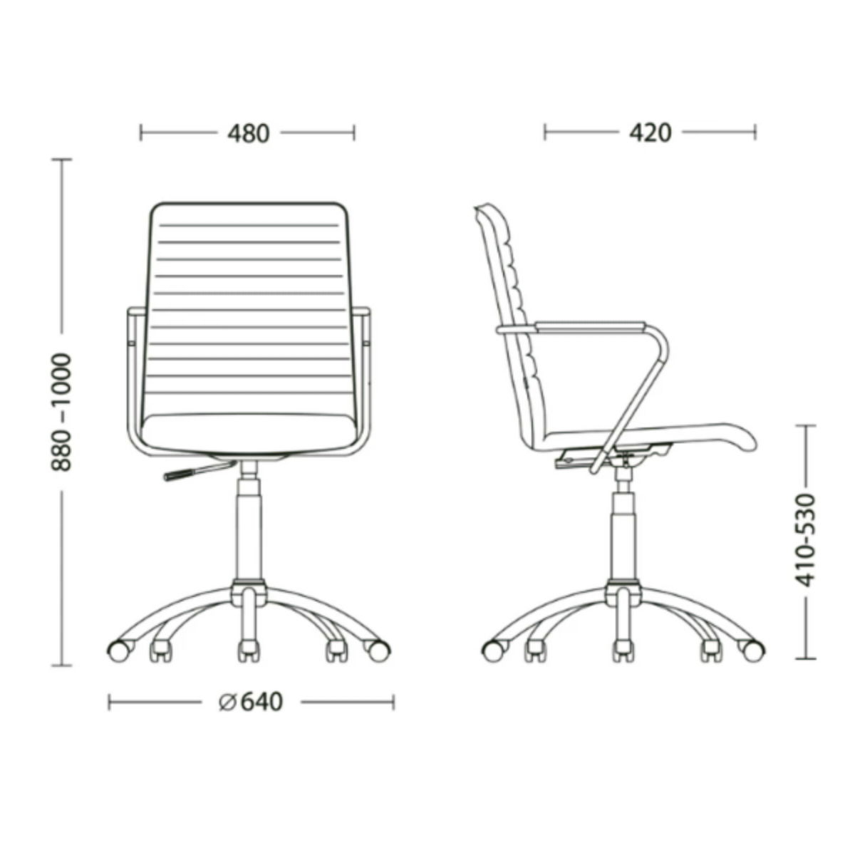Президентски офис стол   – черен/