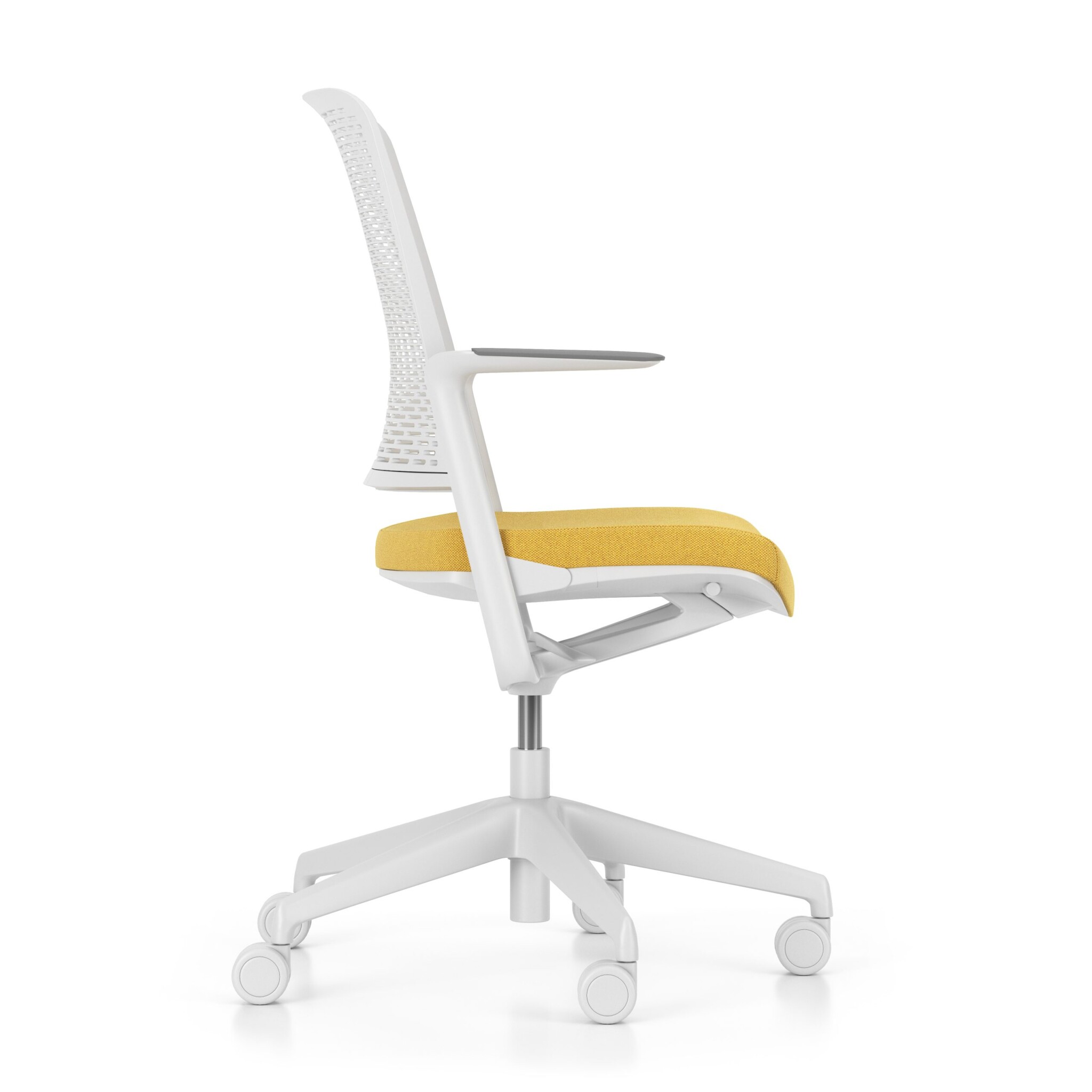 Офис Стол – бял/жълт