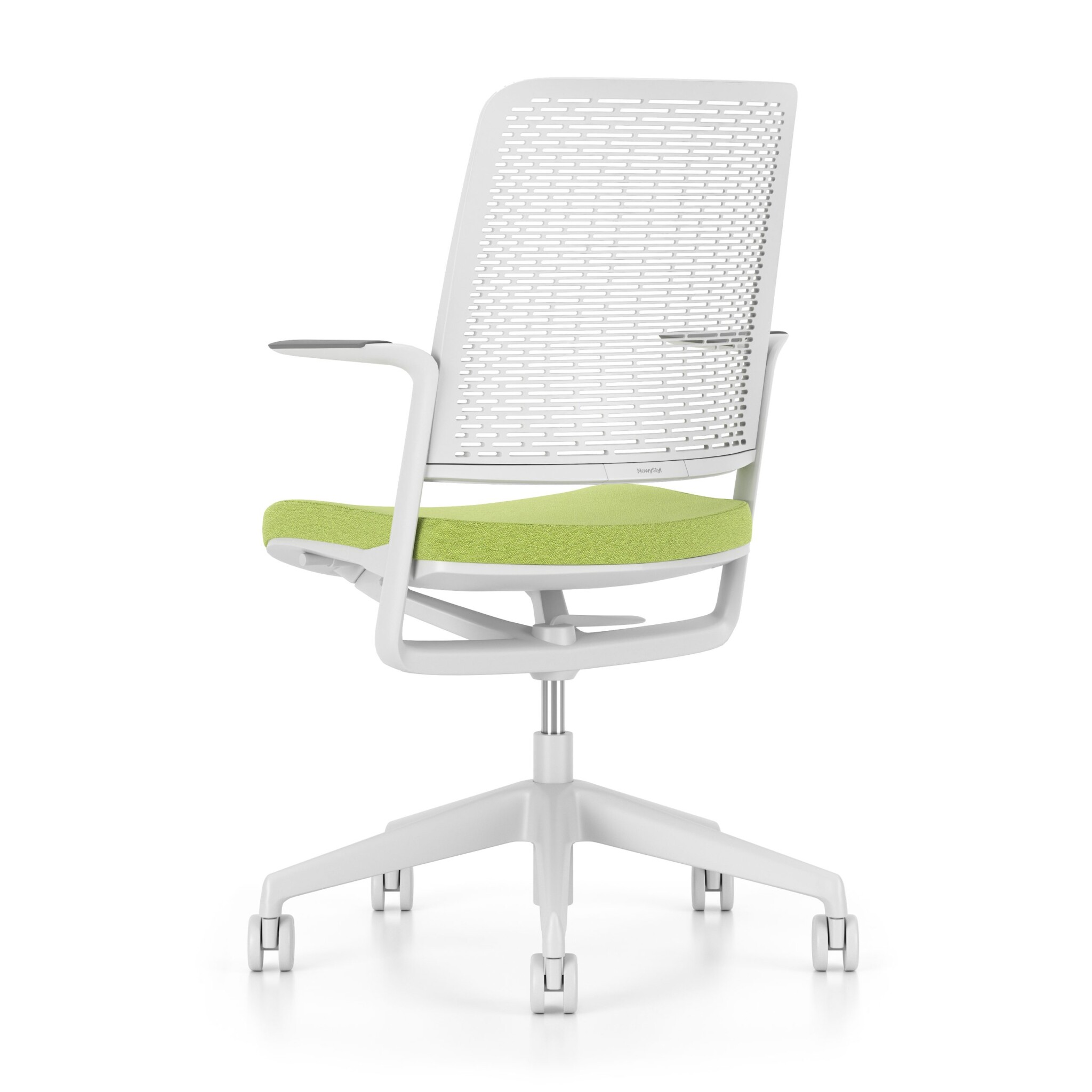 Офис Стол – бял/жълт