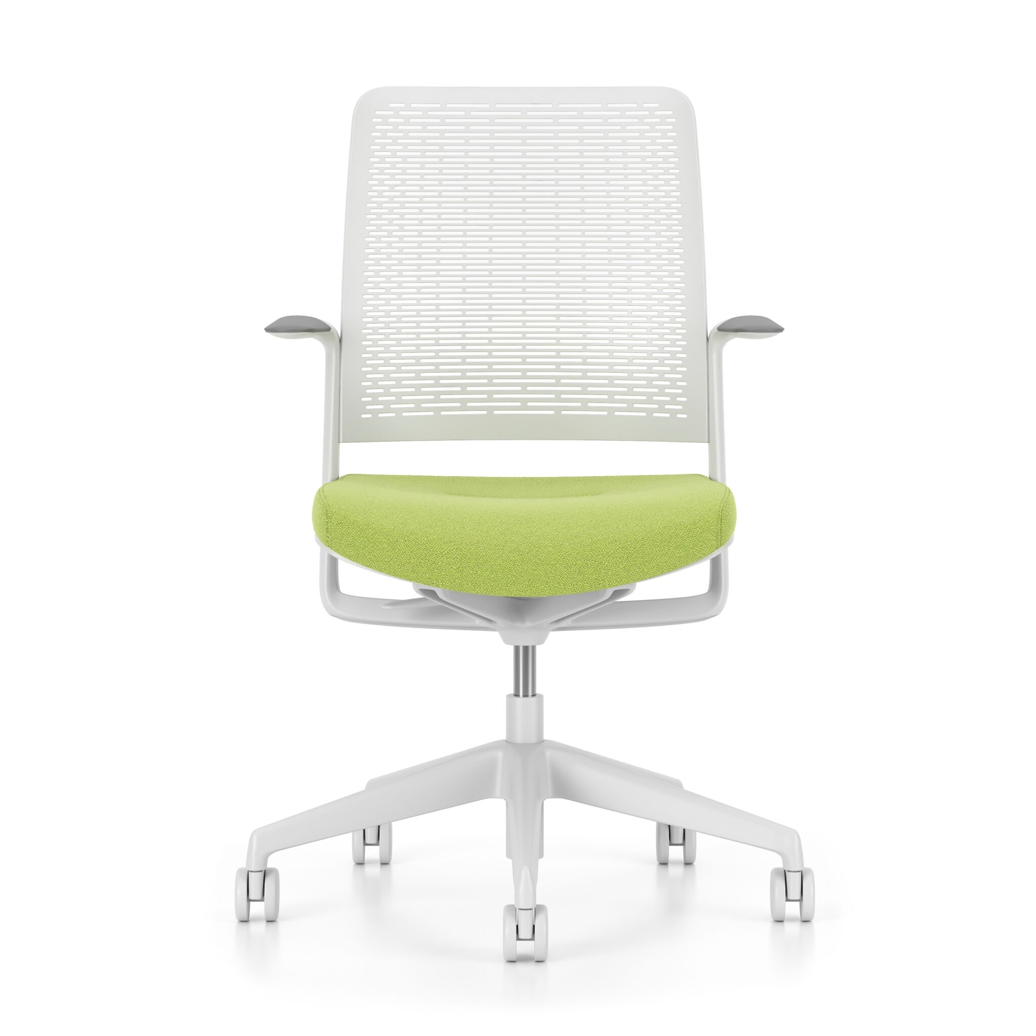 Офис Стол – бял/жълт