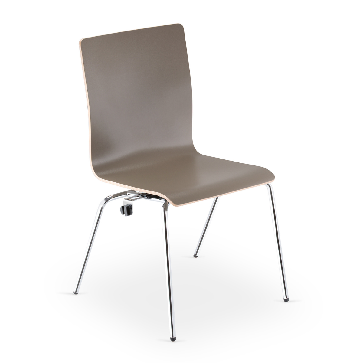 Посетителски стол   – ДЪРВЕСЕН/сив