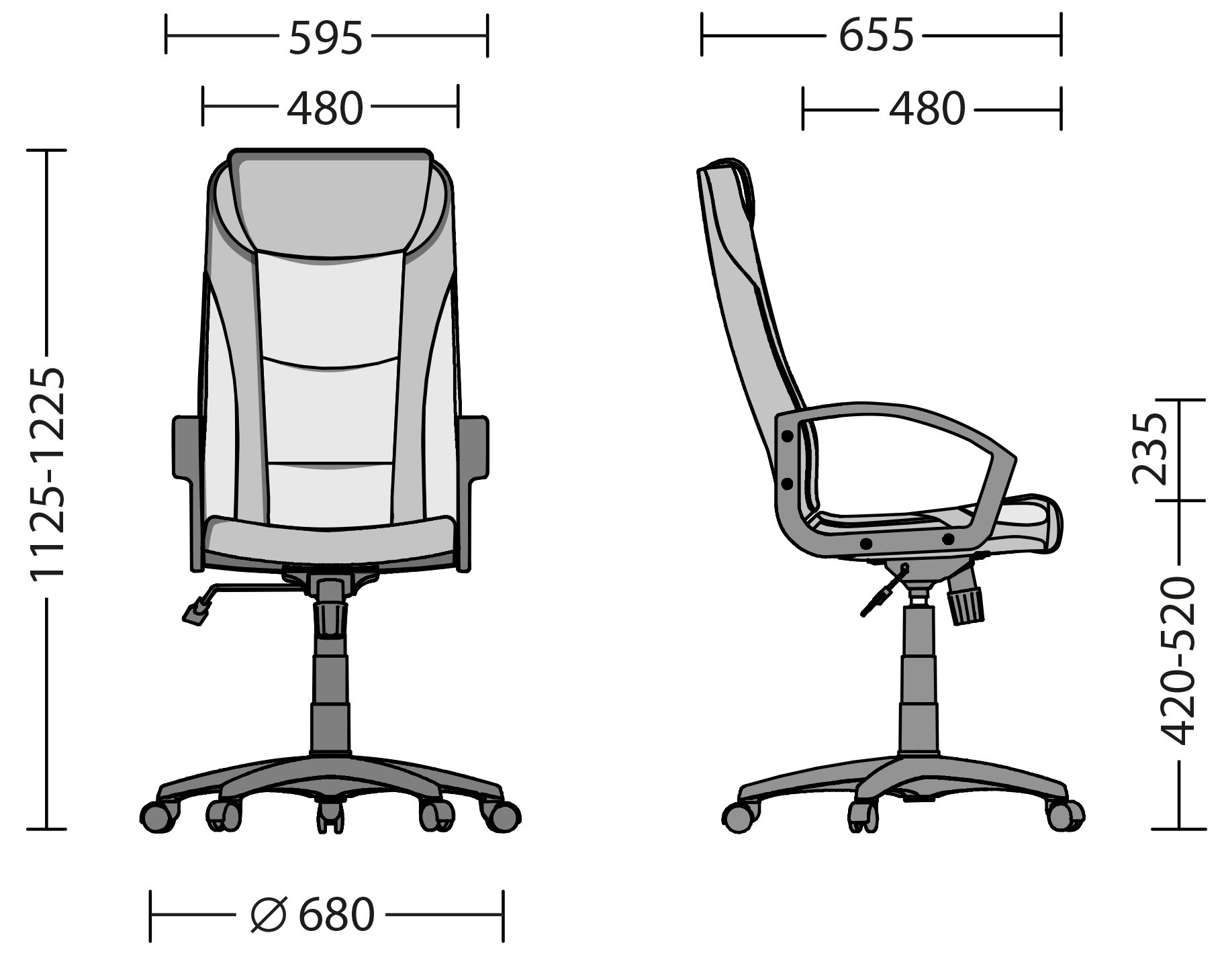 Офис Стол   – черен/червен