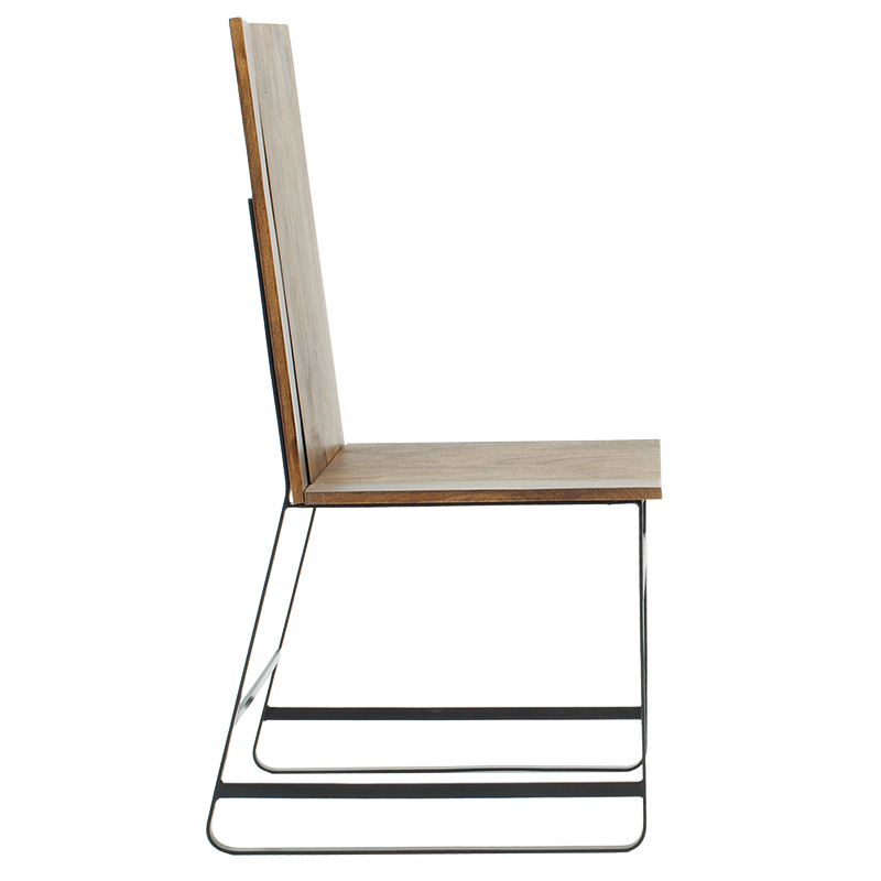 Стол цвят натурал-черен