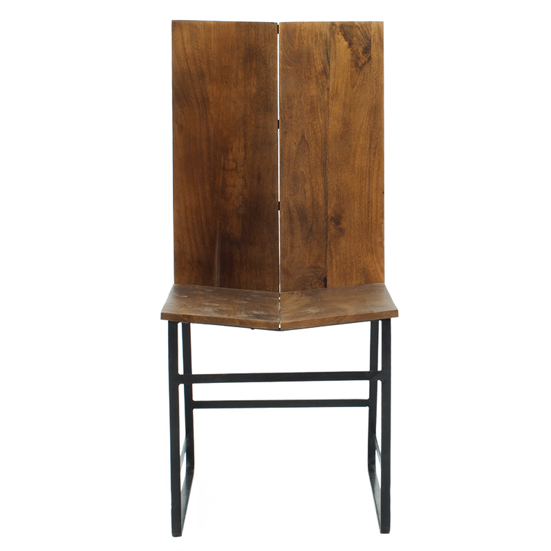 Стол цвят натурал-черен