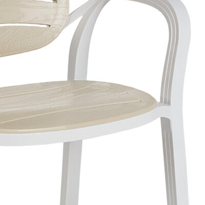 Стол цвят бял-капучино