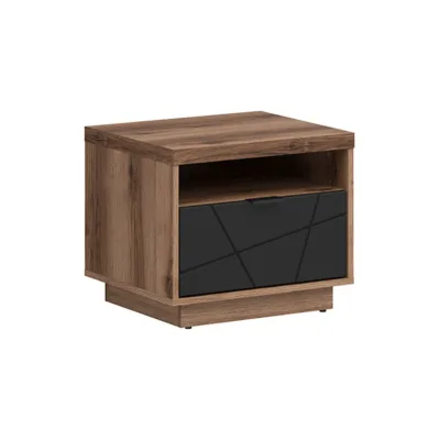 Forn KOM1S е стилно нощно шкафче с ниша и чекмедже от колекцията Форн на полската марка BRW. отличава с уникален дизайн и високо качество на изработка . Благодарение на него вашето пространство ще придобие оригиналност и уникален стил. Нощното шкафче има много практични приложения
