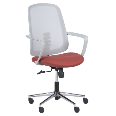 Работен офис стол сив-червен