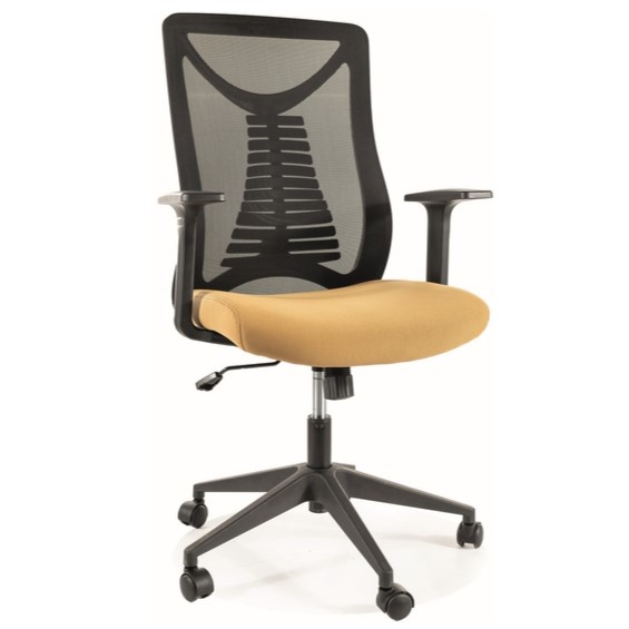 Въртящ се стол - черен/жълт Въртящ се стол – черен/жълт