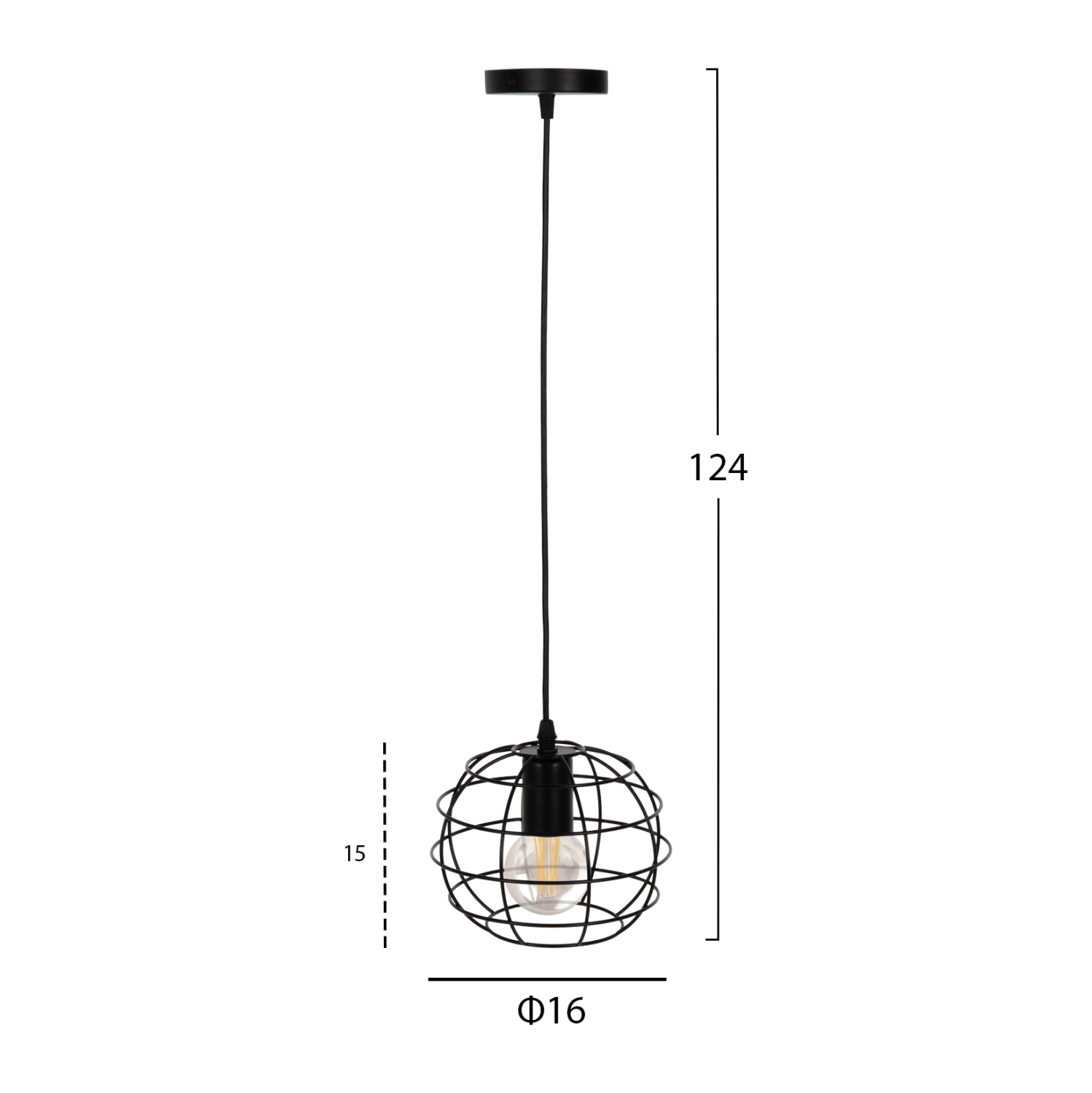 Лампа черен цвят