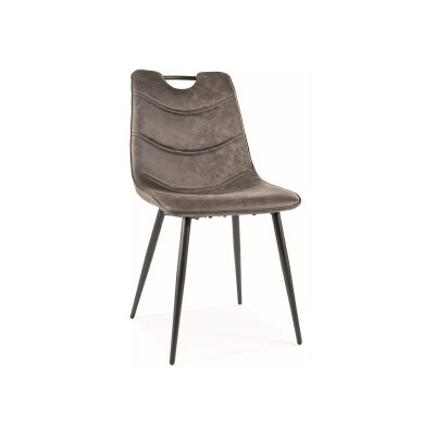 Стол с дръжка - сиво/черно