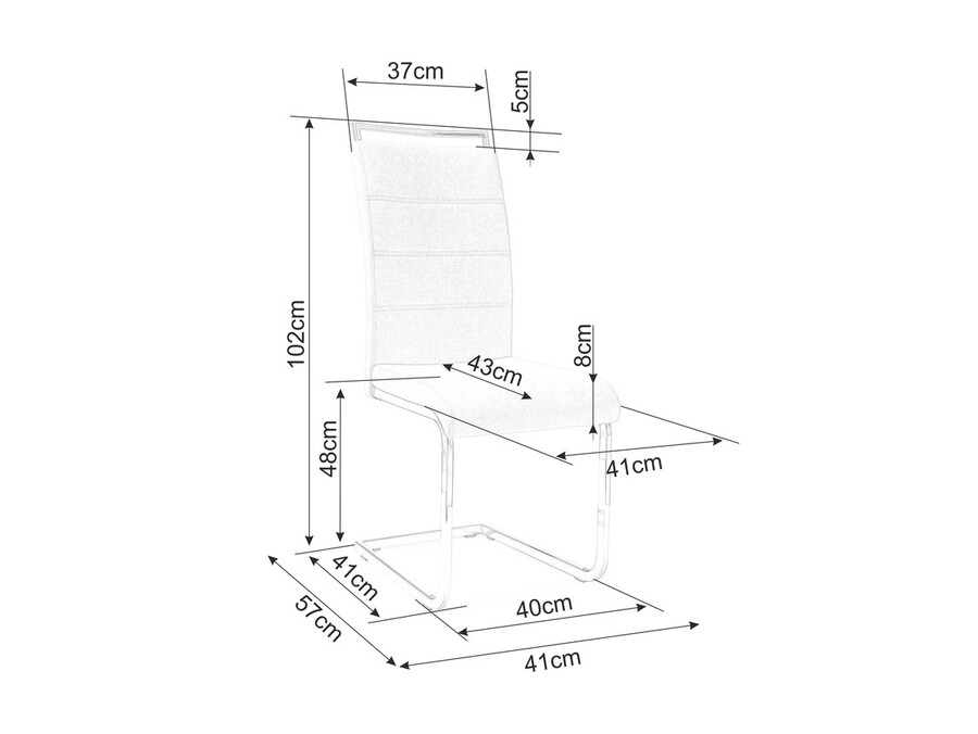 Кадифен стол – сив/черен