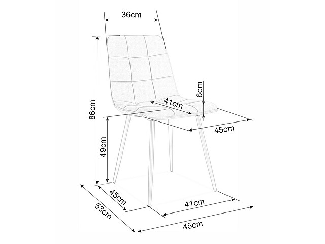 Кадифен стол – дъб/синьо