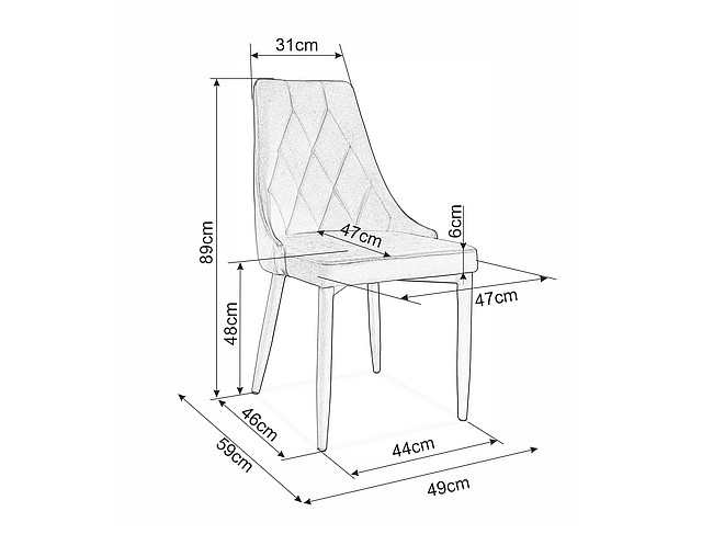Стол – сив/черен