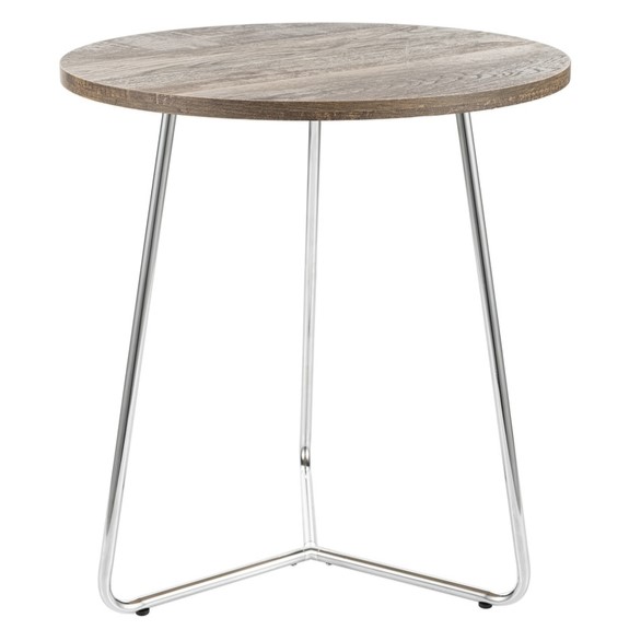 Кръгла маса - орех/хром