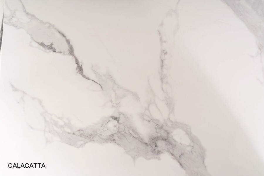 Керамична холна маса 120×60 – бял мрамор/хром