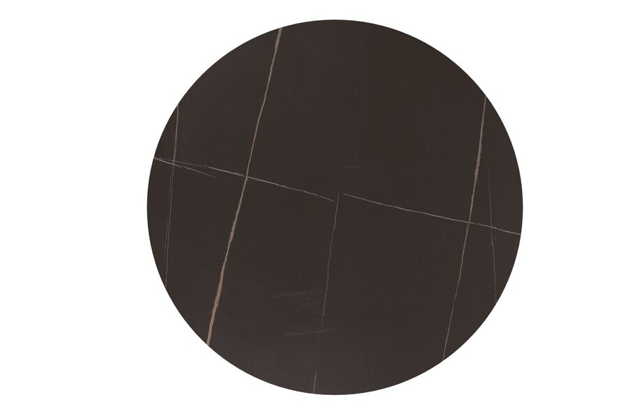 Кръгла маса – черен мрамор/матово черно