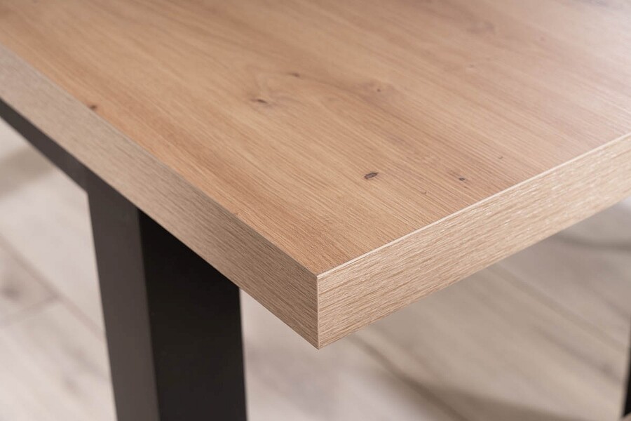 Разтегателна маса 140/218×80 – занаятчийски дъб/черно