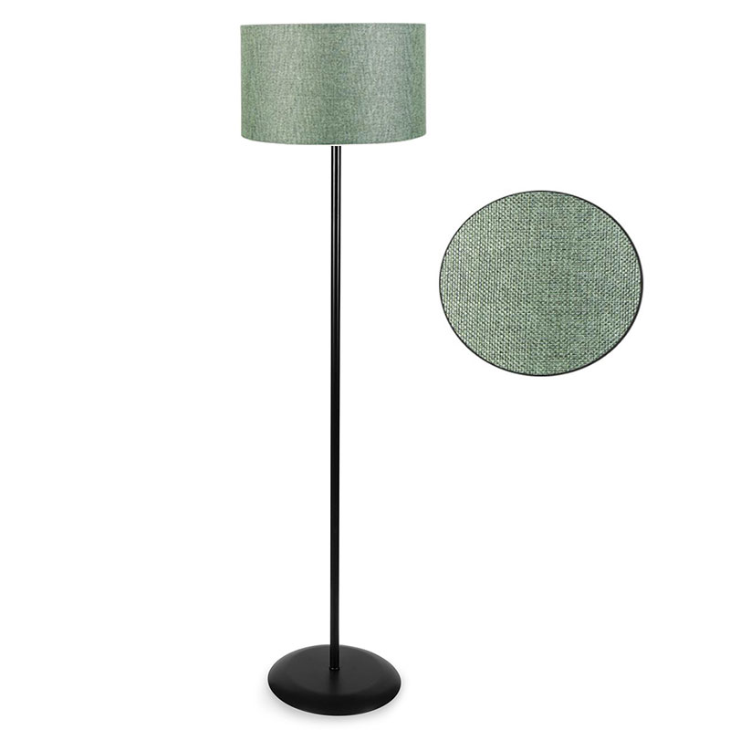 Подова лампа цвят черен-зелен