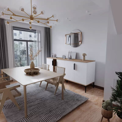 Бюфет   бял цвят