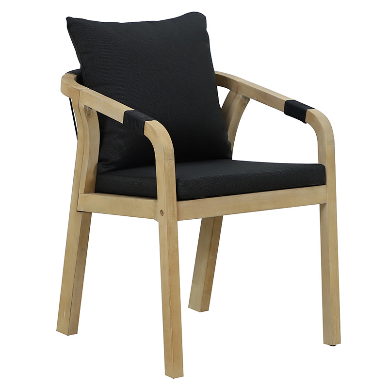 Кресло цвят натурал-черен